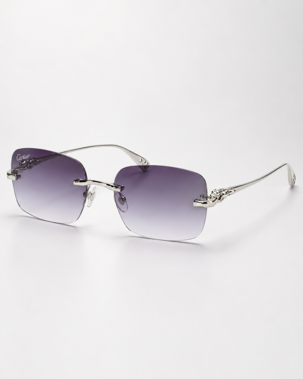 CR Silver Panther Purple Gradient Sunglasses