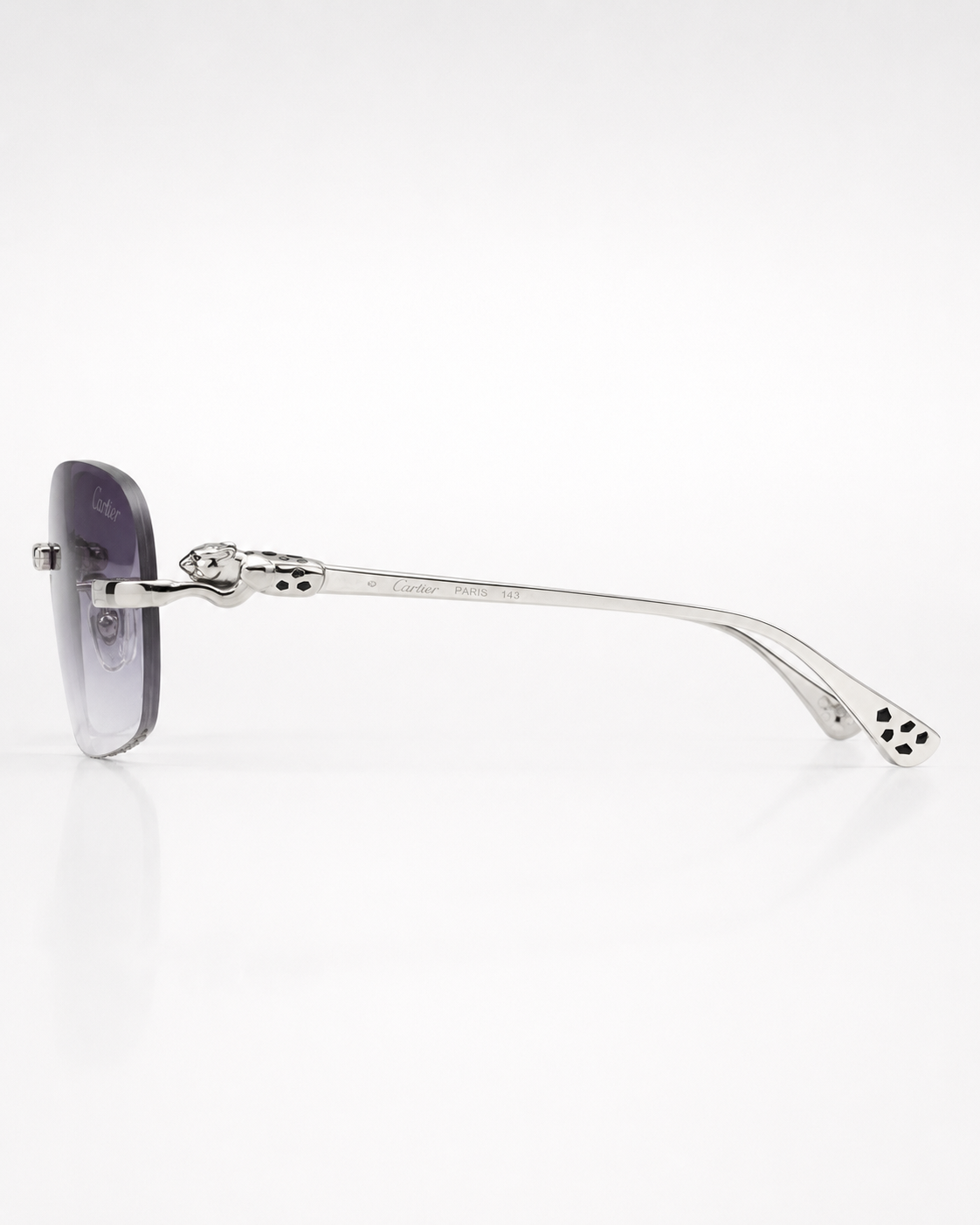 CR Silver Panther Purple Gradient Sunglasses
