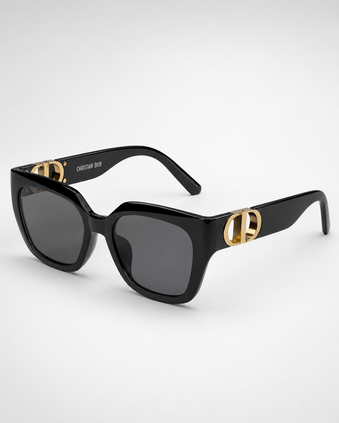 CD Black Gold Oversized Square Sunglasses