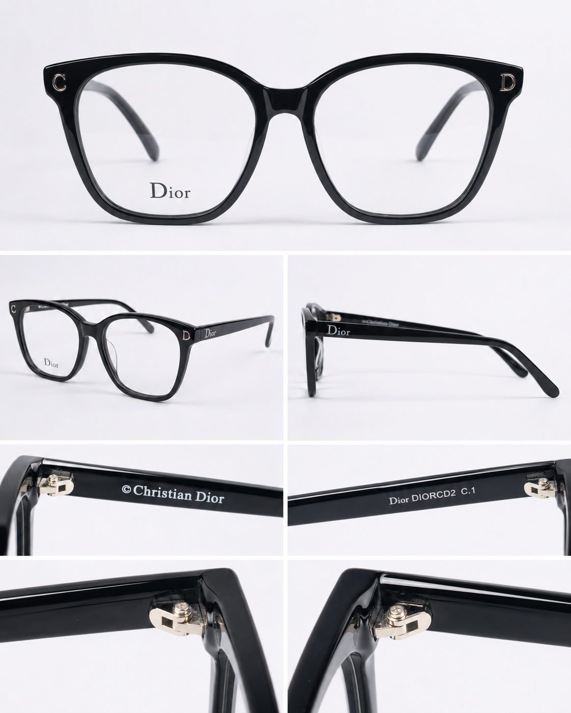 CD Black Square Eyeglasses