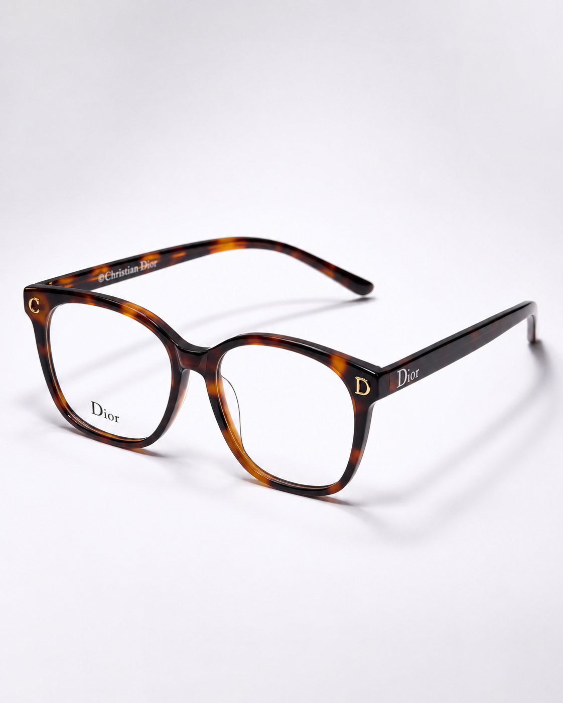 CD Tortoiseshell Square Eyeglasses