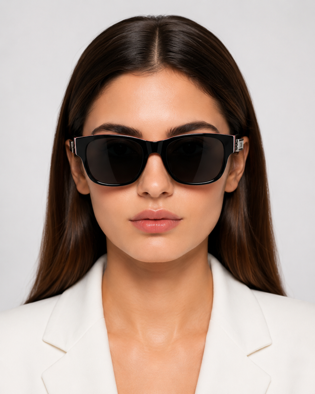 CD Black Red Oversized Square Sunglasses