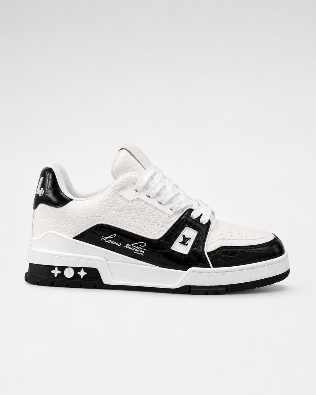 Men’s Black & White Croc-Effect Sneakers - ChatGPT Image Jul 11, 2026, 05 32 35 PM (2)