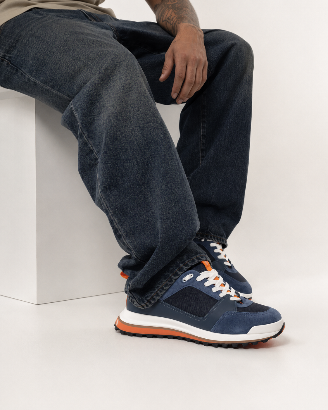 Men’s Navy & Orange Trail Sneakers - D9175B47 E548 405E 8F76 73768BE8E55C