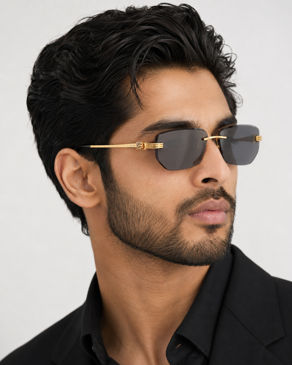 CR Triple-Line Panther Smoke Sunglasses