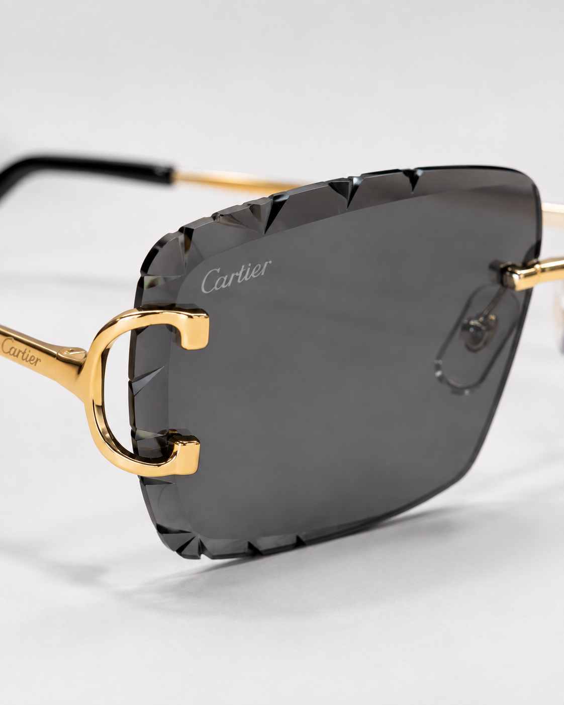 CR Signature C Rimless Faceted Sunglasses