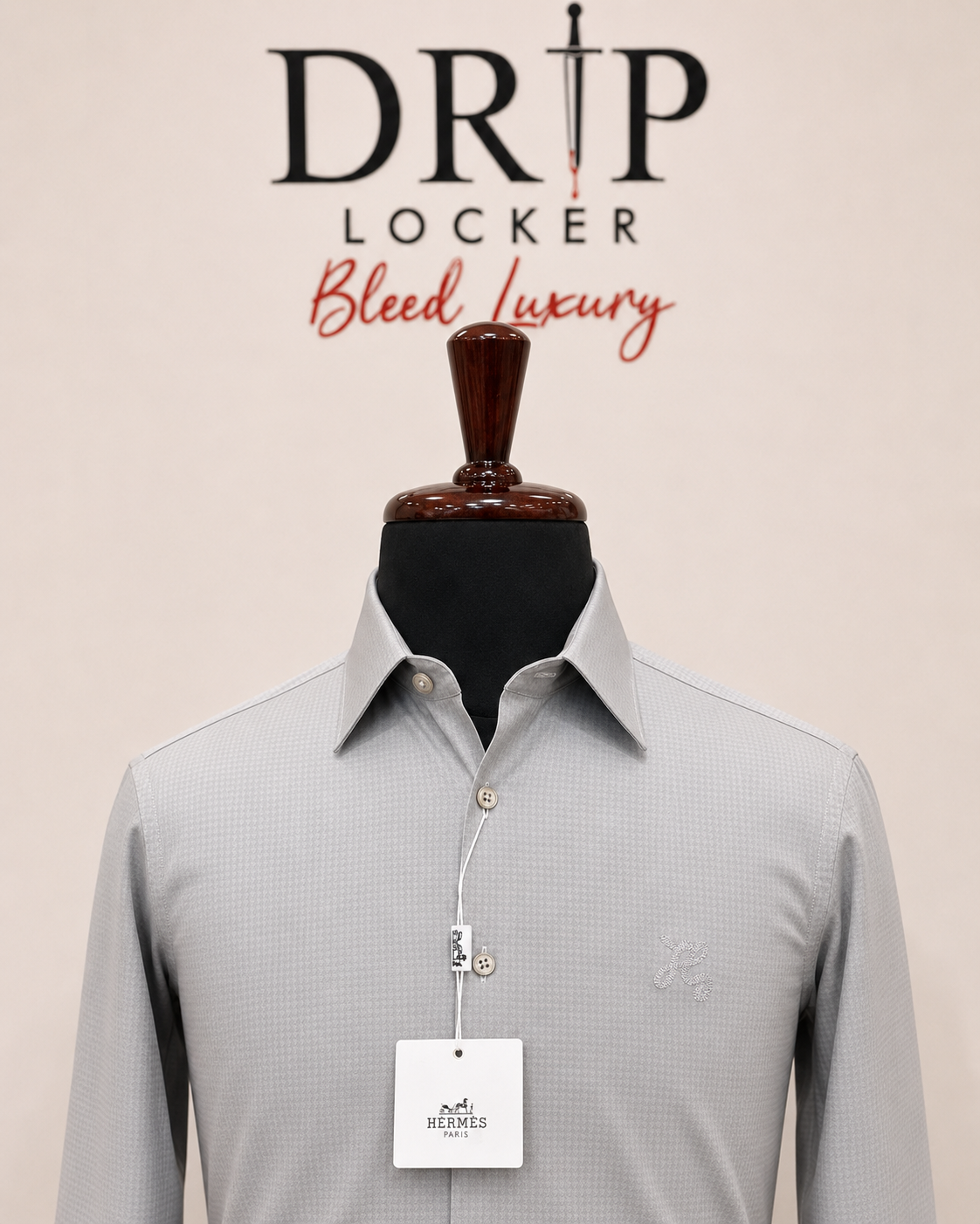 Men’s Light Grey Micro-Pattern Shirt - F0059110 166E 4B3E A247 FDEA3088BF3E