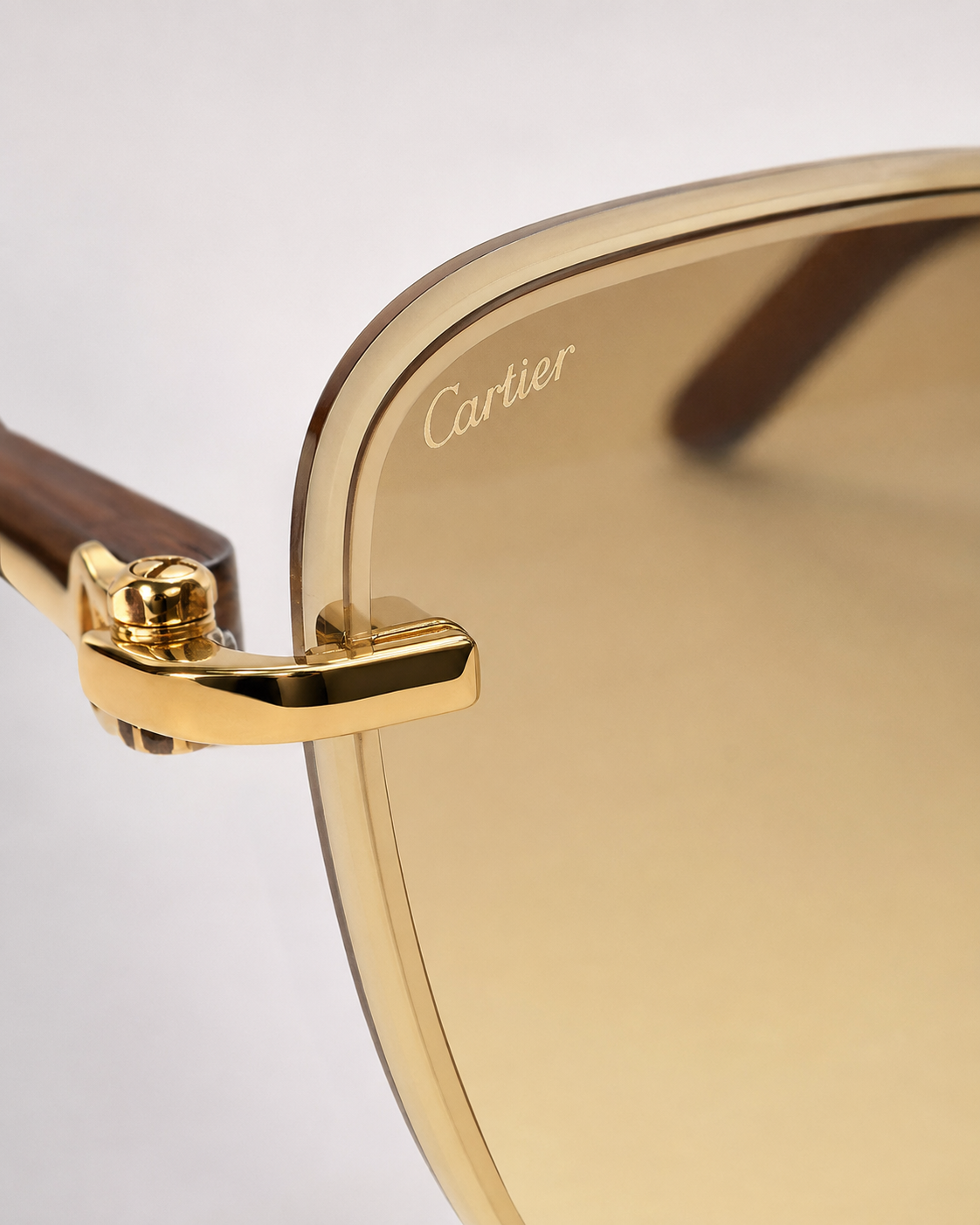 CR Double-Rim Amber Square Sunglasses