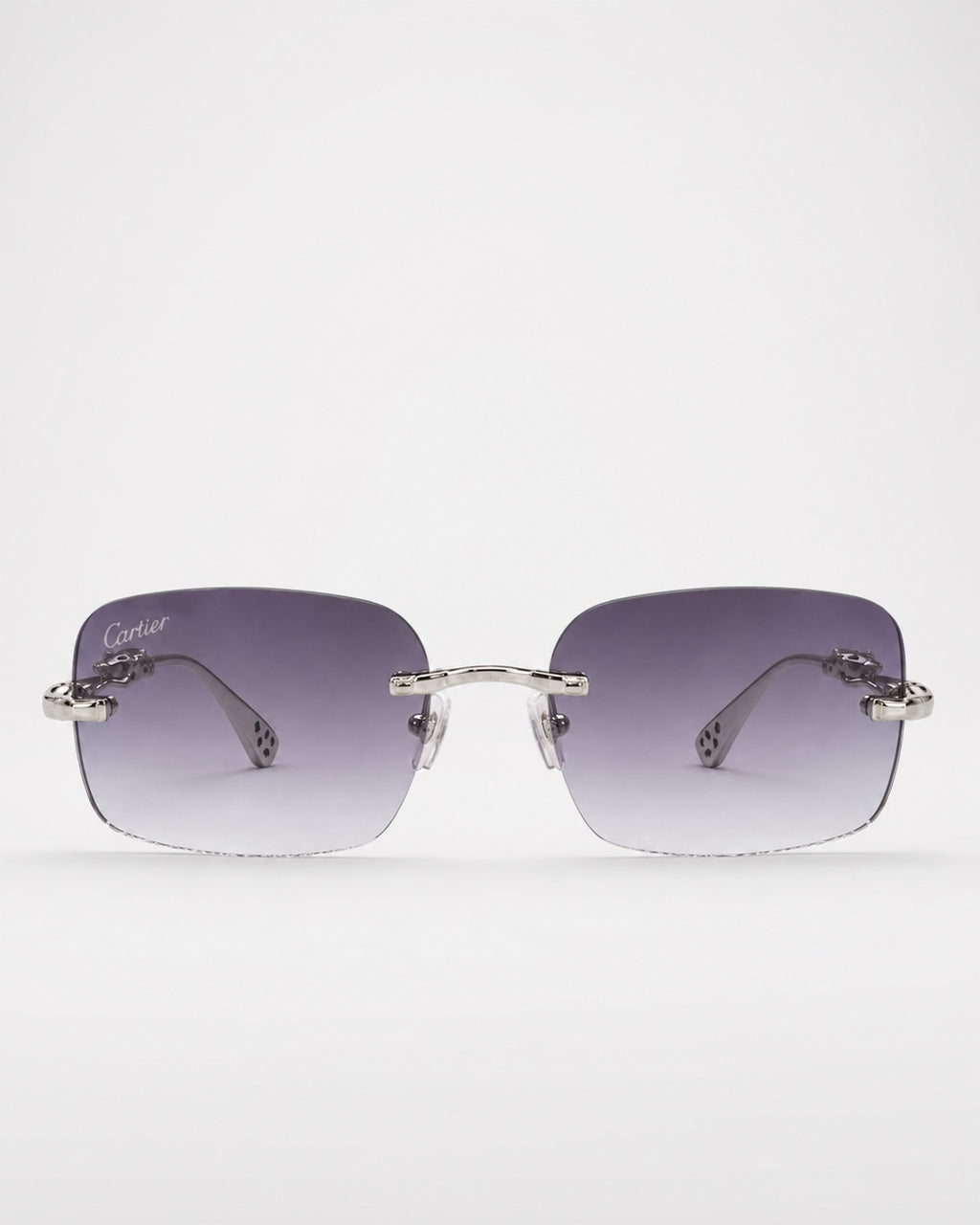 CR Silver Panther Purple Gradient Sunglasses