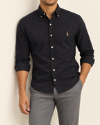 RL — Black Button-Down Shirt