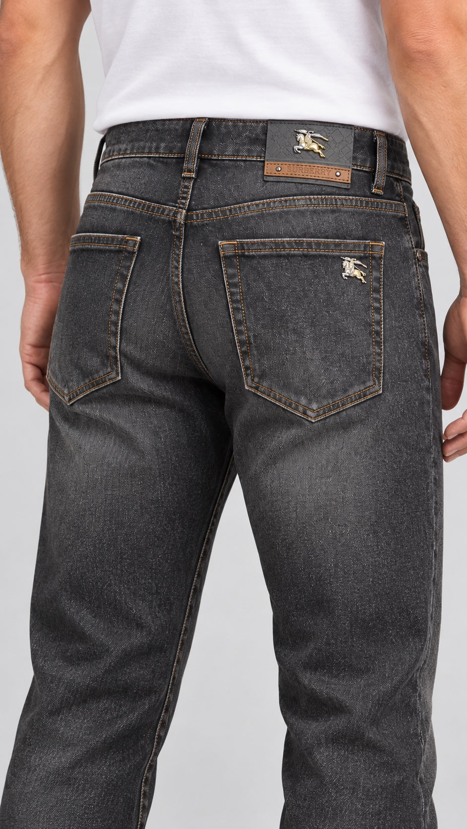 Men’s Straight-Fit Jeans – Graphite Grey - back detail