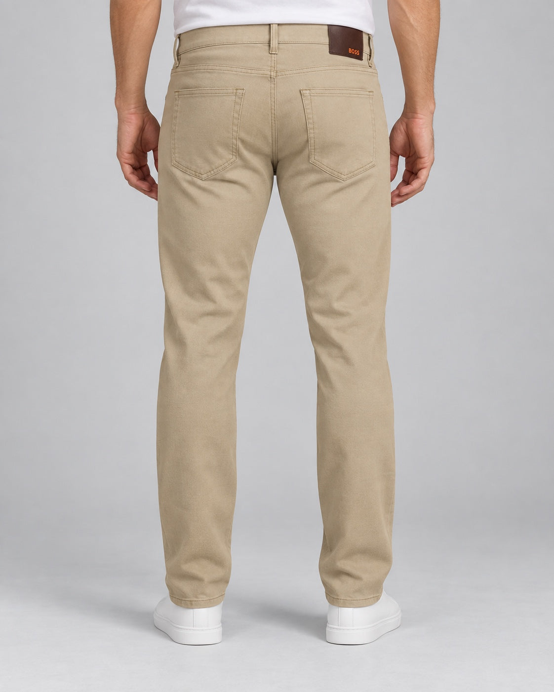 Men’s Five-Pocket Pants – Sand Beige - back view