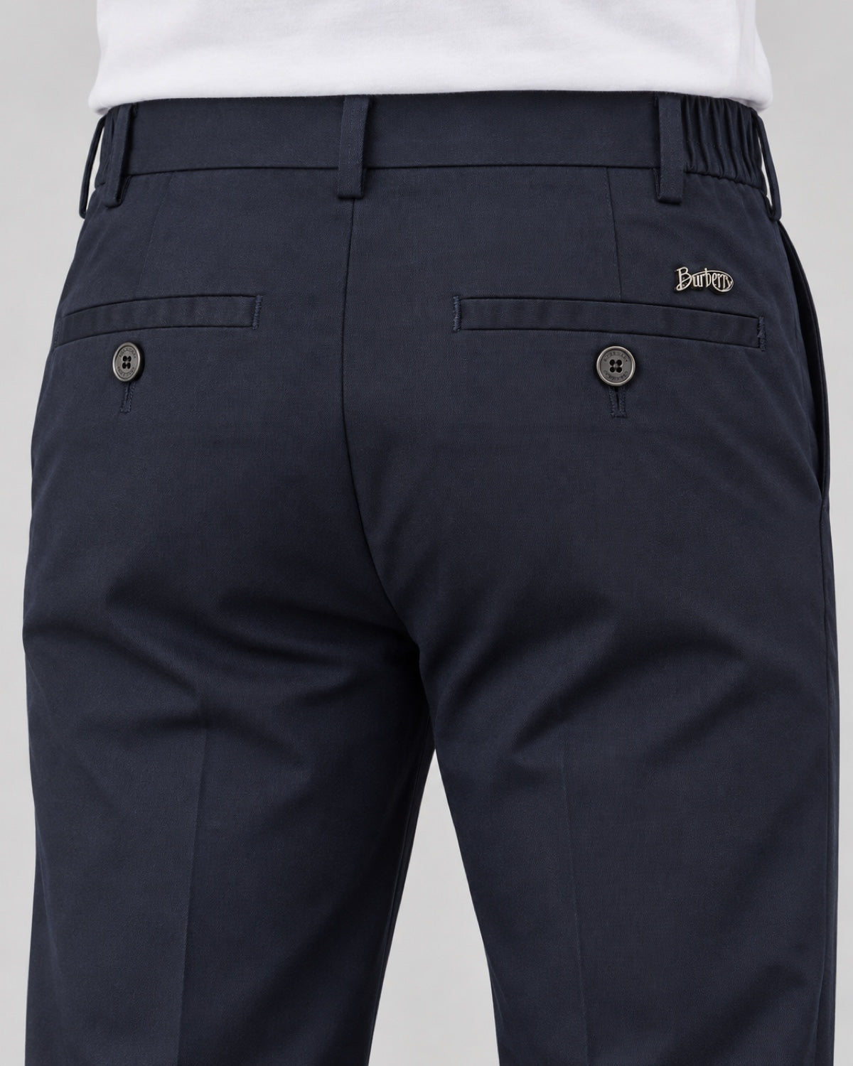 Men’s Side-Tab Tailored Trousers – Ink Navy - back detail