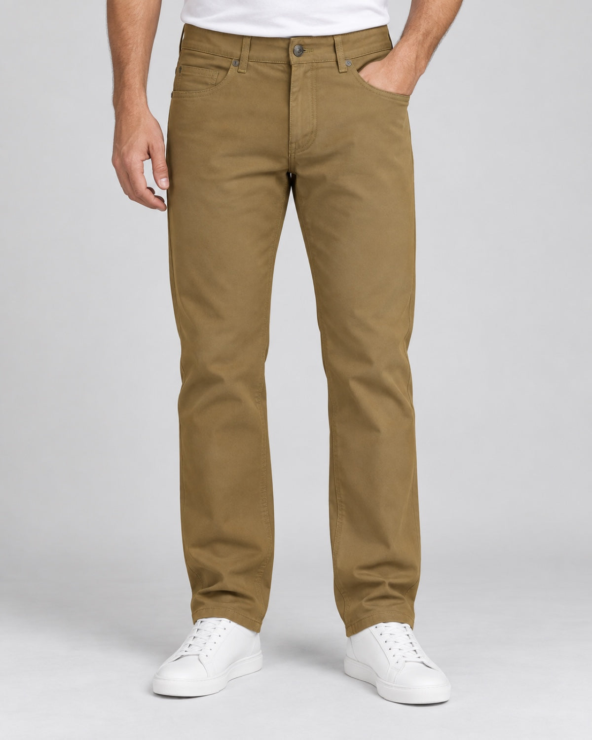 Men’s Five-Pocket Trousers – Camel Khaki - front view