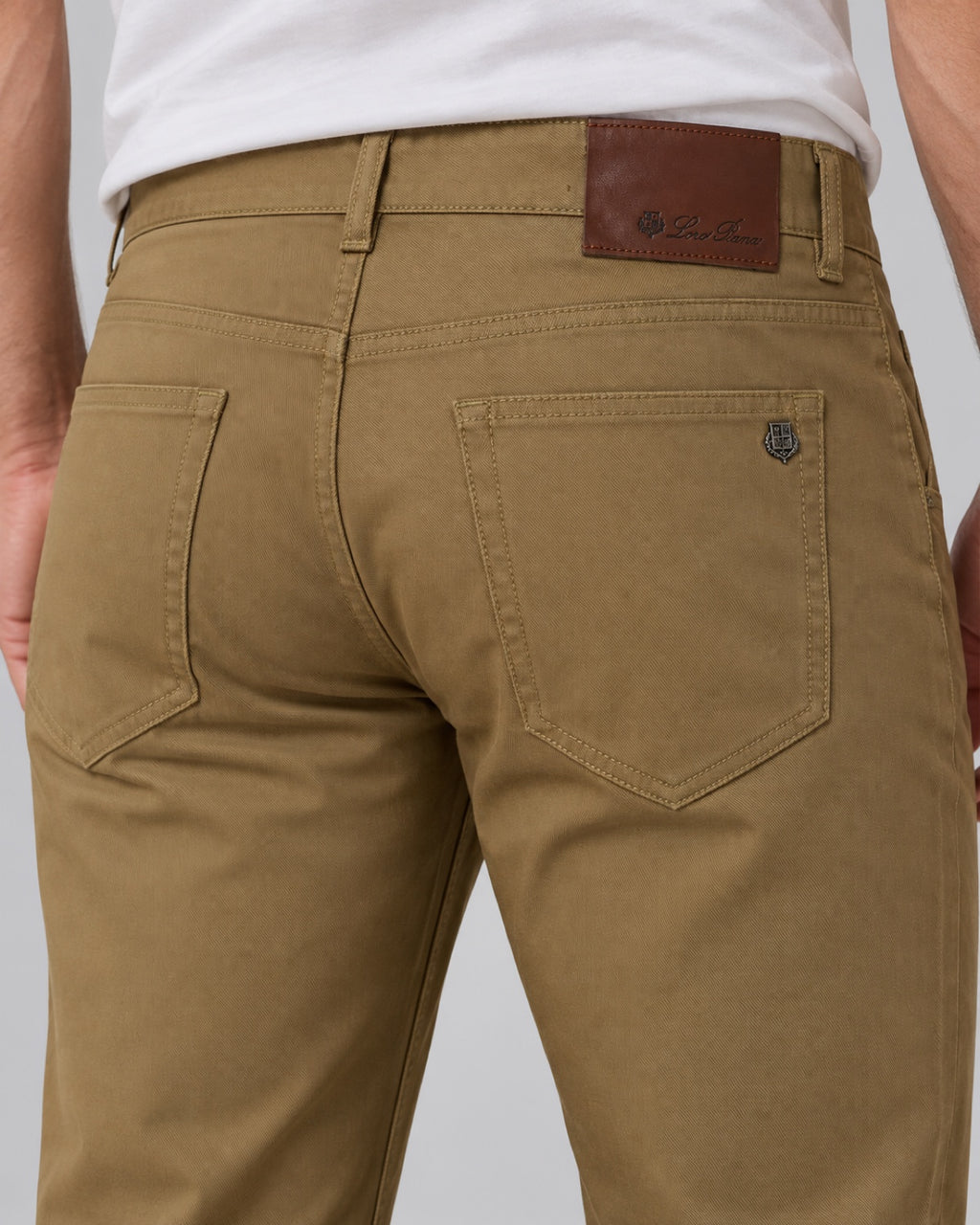 Men’s Five-Pocket Trousers – Camel Khaki - back detail