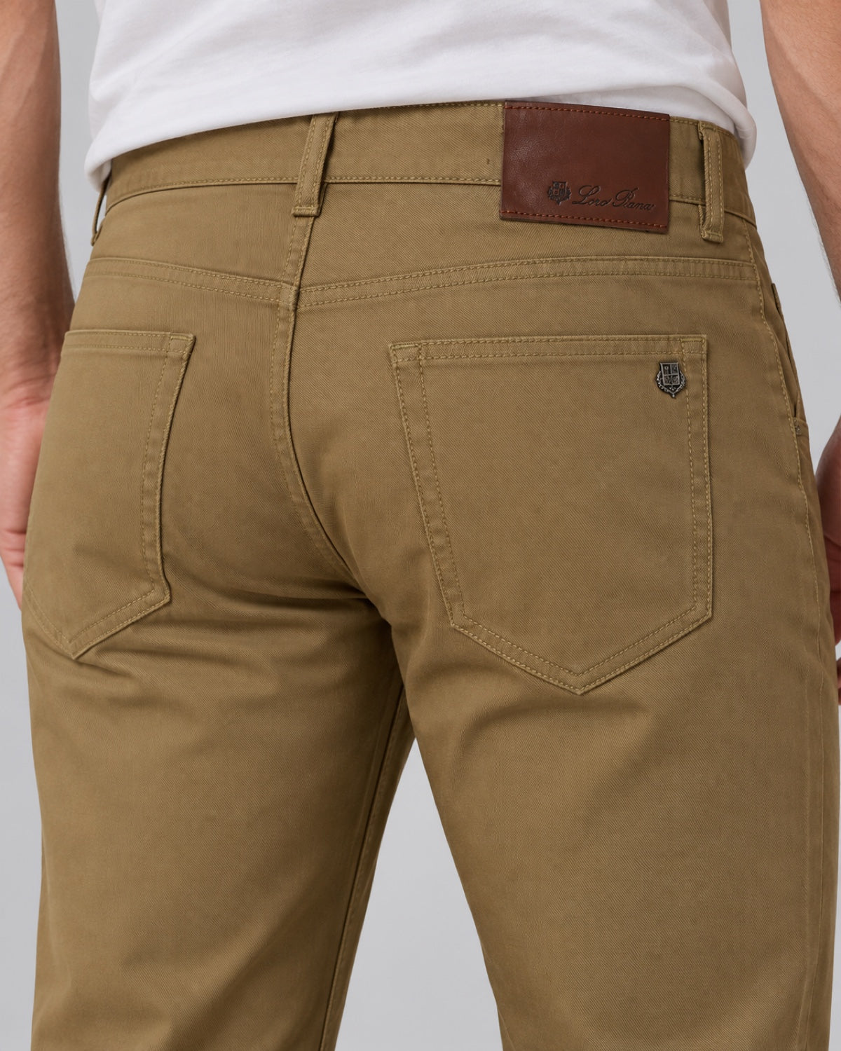 Men’s Five-Pocket Trousers – Camel Khaki - back detail