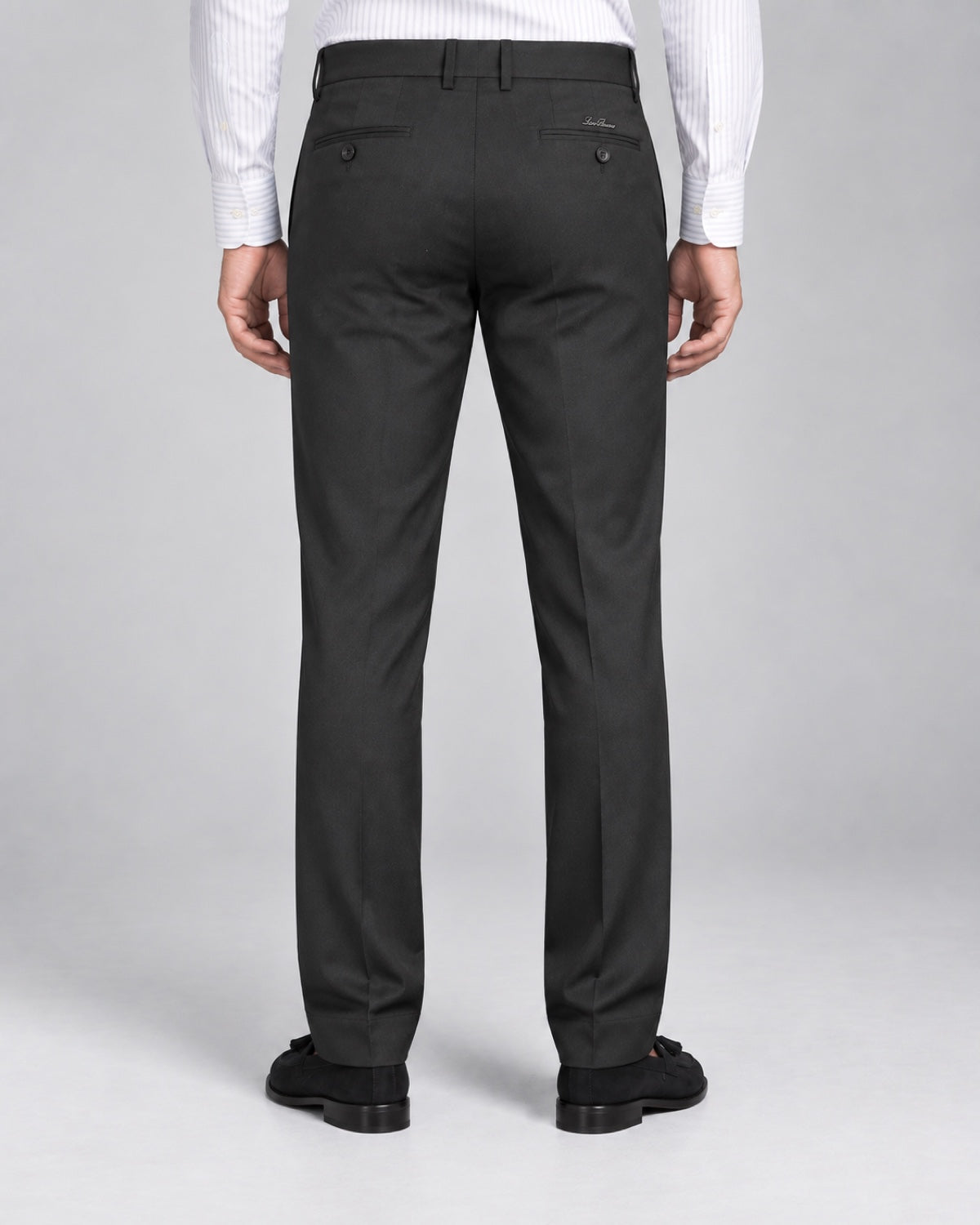 Men’s Graphite-Charcoal Formal Trousers - back view