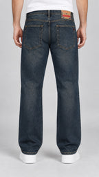 DSL — Men’s Wide-Bottom Straight-Fit Jeans – Dark Vintage Indigo