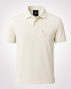 ARM EXC — Men’s Cream Tonal-Logo Polo T-Shirt