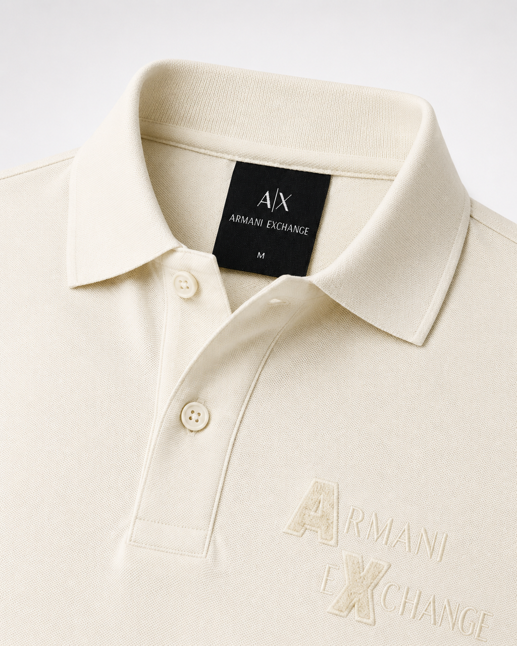 Men’s Cream Tonal-Logo Polo T-Shirt - view 3