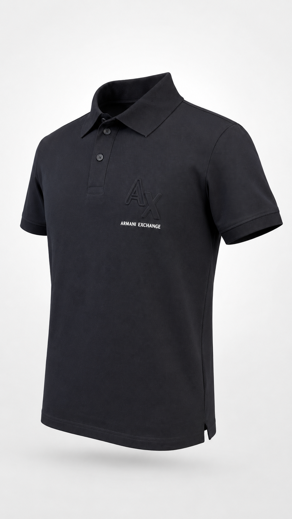 Men’s Black Embossed-Logo Polo T-Shirt - view 2