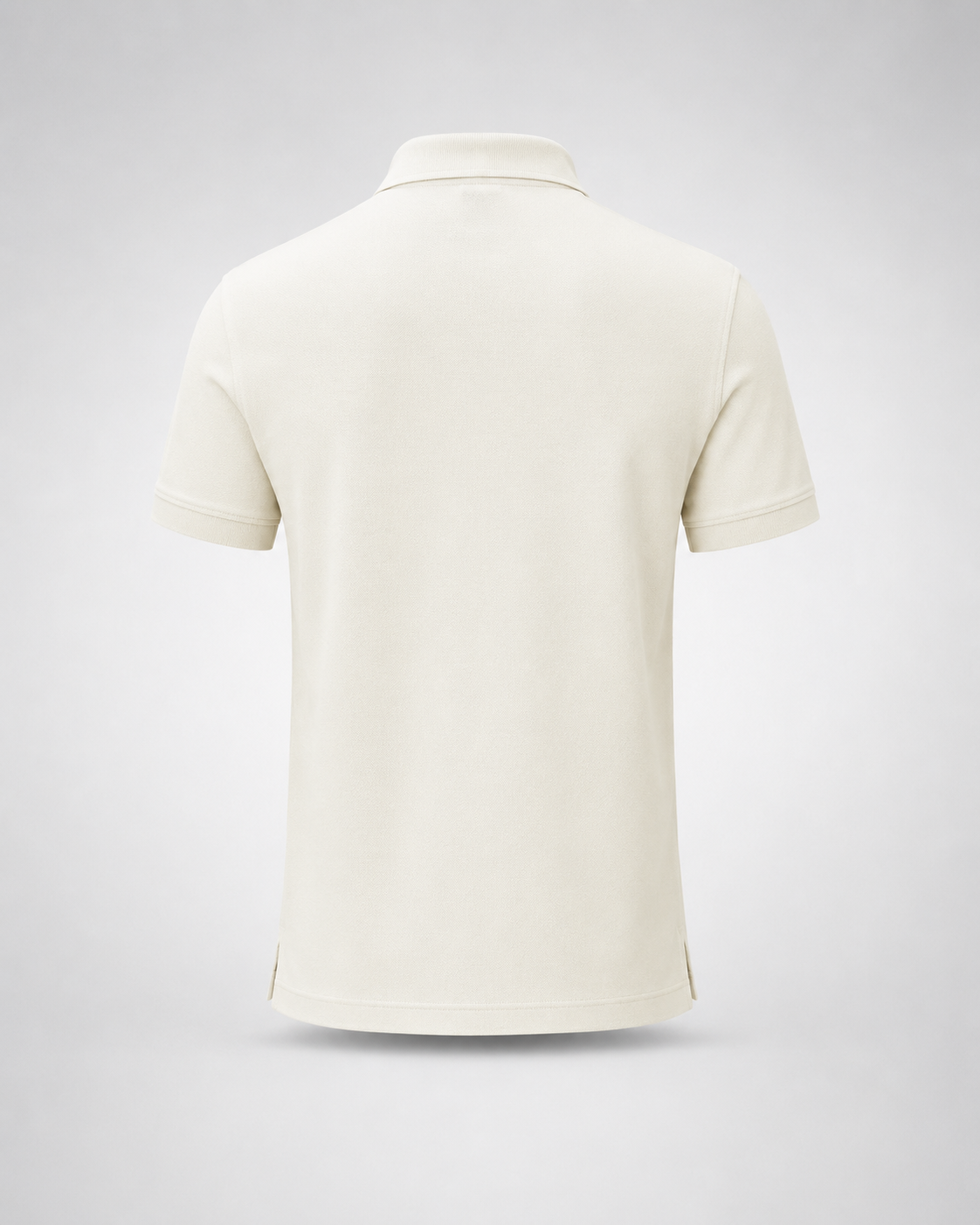 Men’s Cream Embossed-Logo Polo T-Shirt - view 3