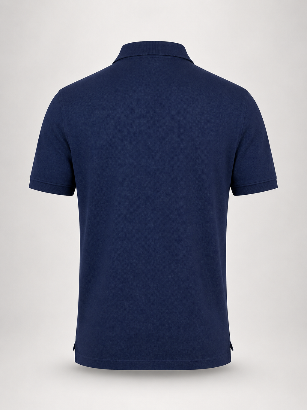 Men’s Navy Blue Embossed-Logo Polo T-Shirt - view 2
