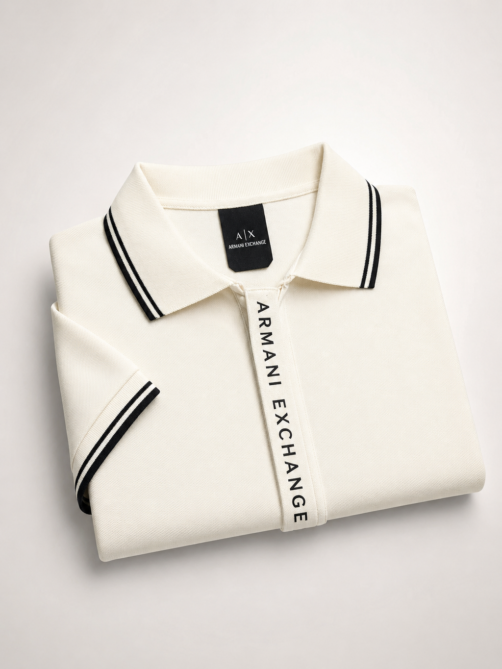 Men’s Off-White Zip-Placket Polo T-Shirt - view 6