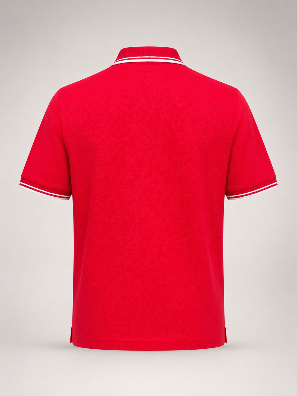 Men’s Red Zip-Placket Polo T-Shirt - view 3