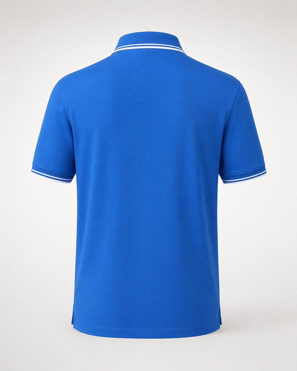 Men’s Vibrant Blue Zip-Placket Polo T-Shirt - view 3