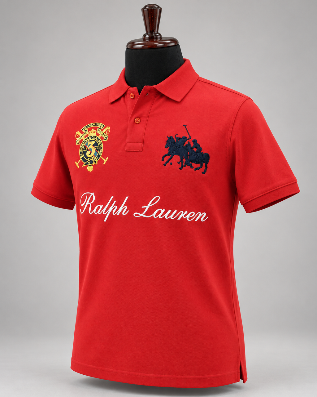 Red Three-Logo Polo Shirt - view 3