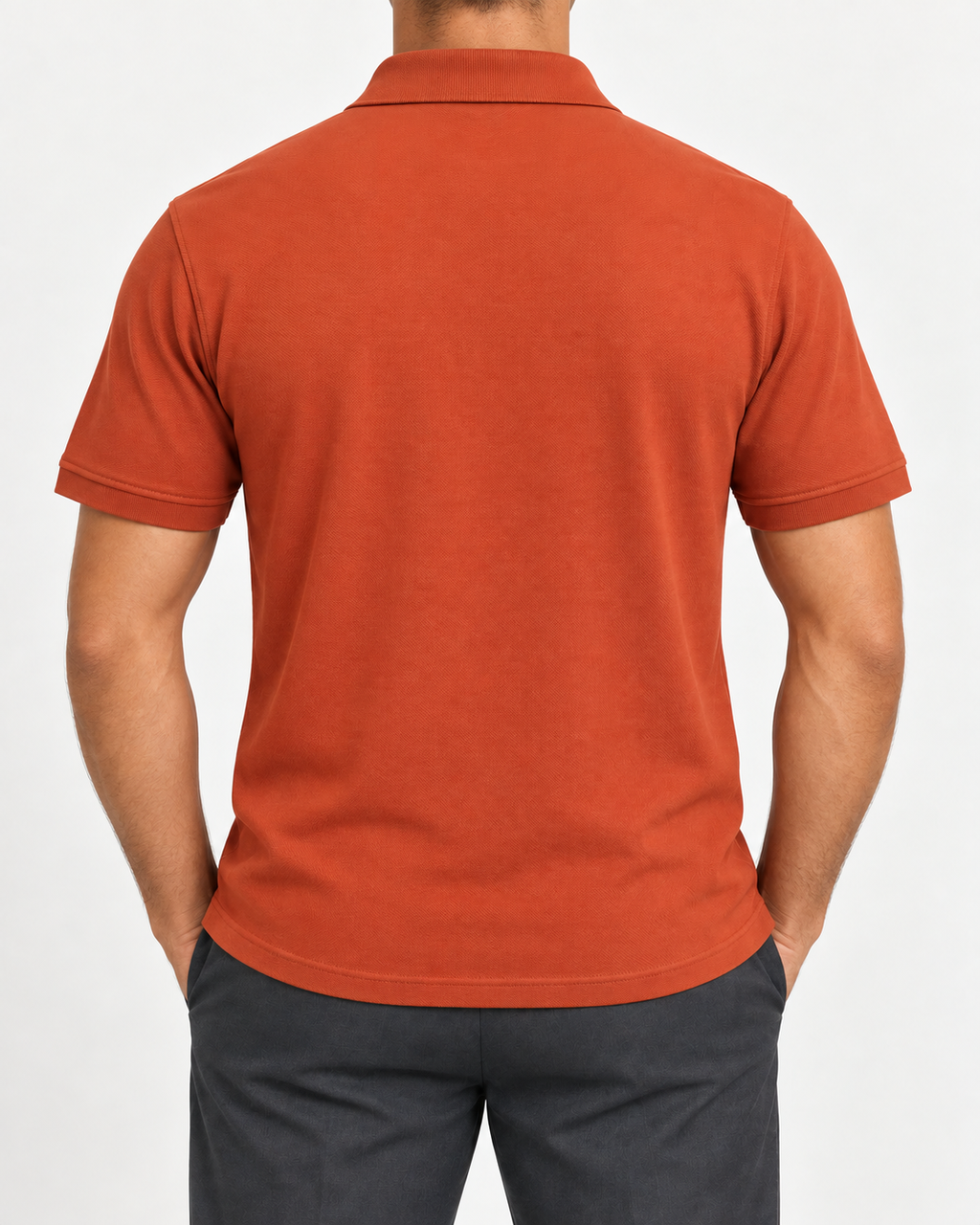 Rust-Orange Small-Pony Polo Shirt - view 3
