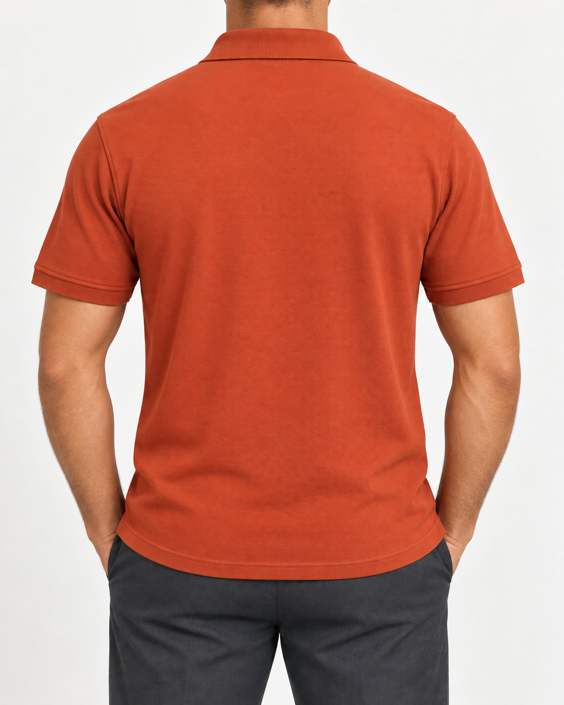 Rust-Orange Small-Pony Polo Shirt - view 3