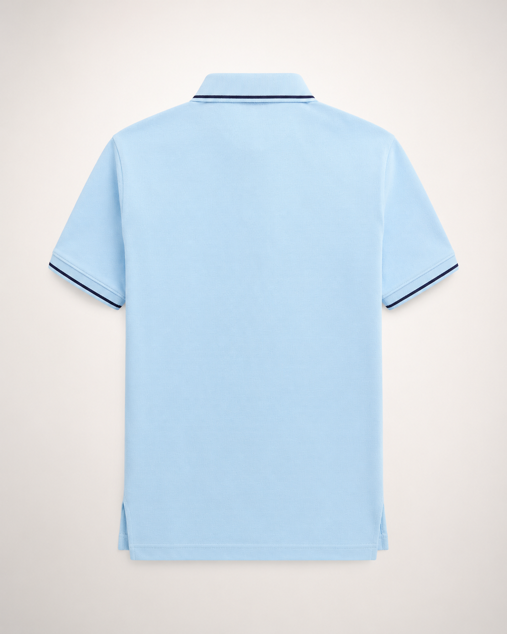 Men’s Sky Blue Tipped-Collar Polo T-Shirt - view 3