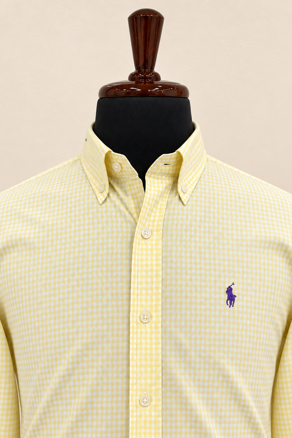 Men’s Yellow Gingham Shirt - view 4