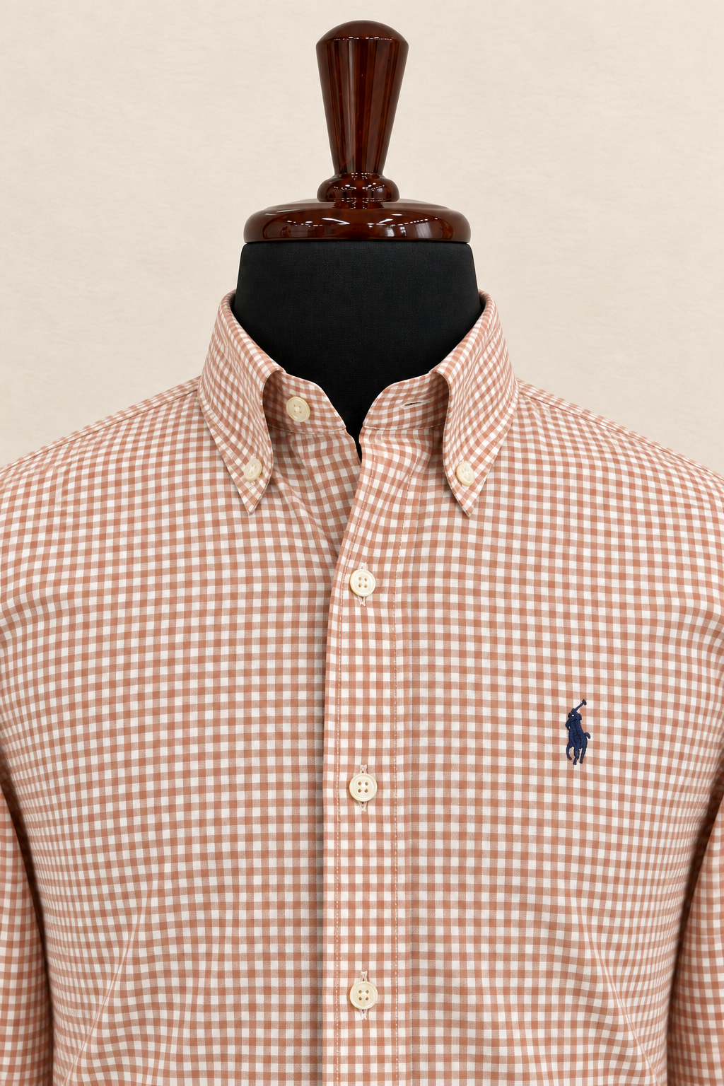 Men’s Rust & White Gingham Shirt - view 4