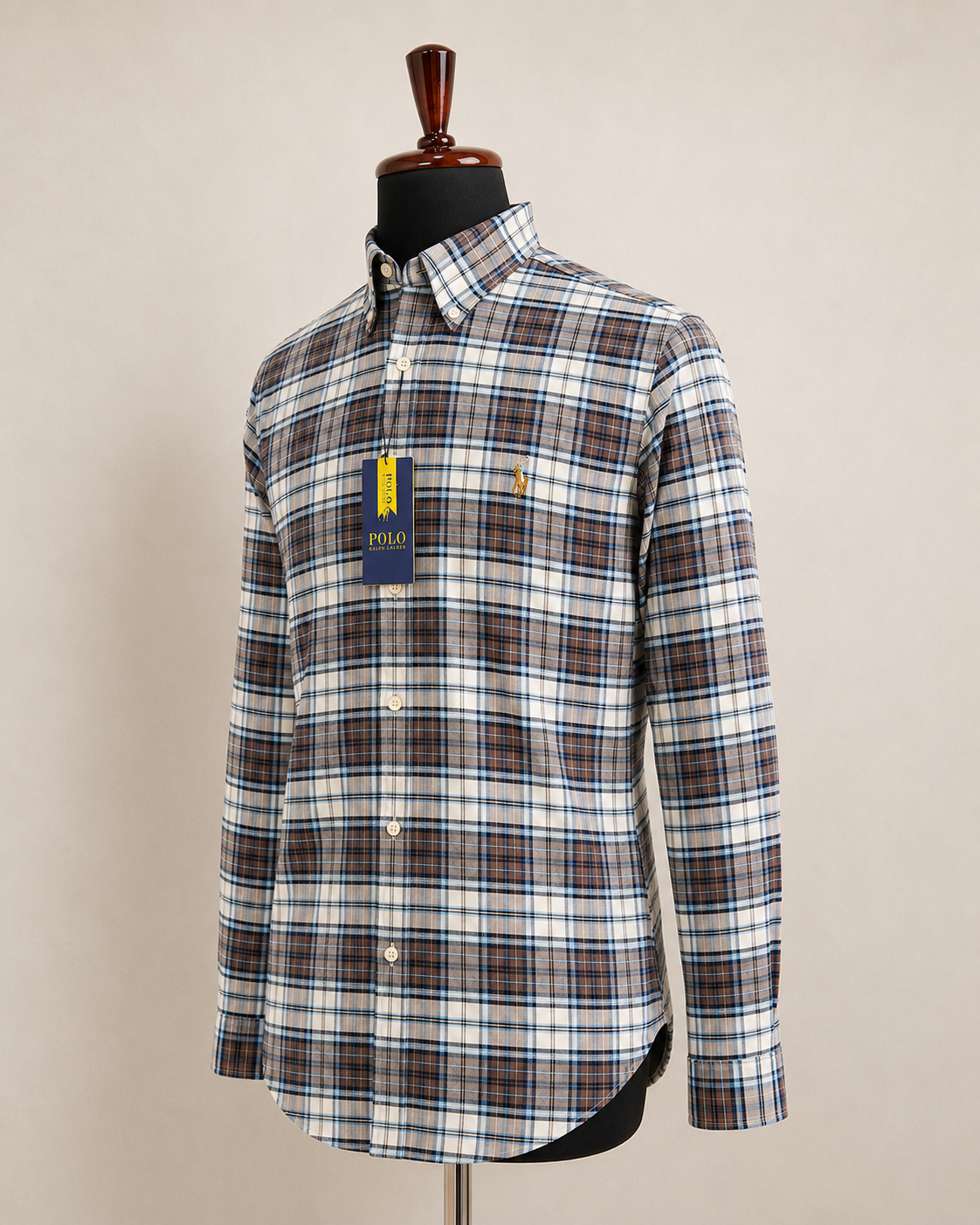 Men’s Heritage Brown Plaid Shirt - view 3