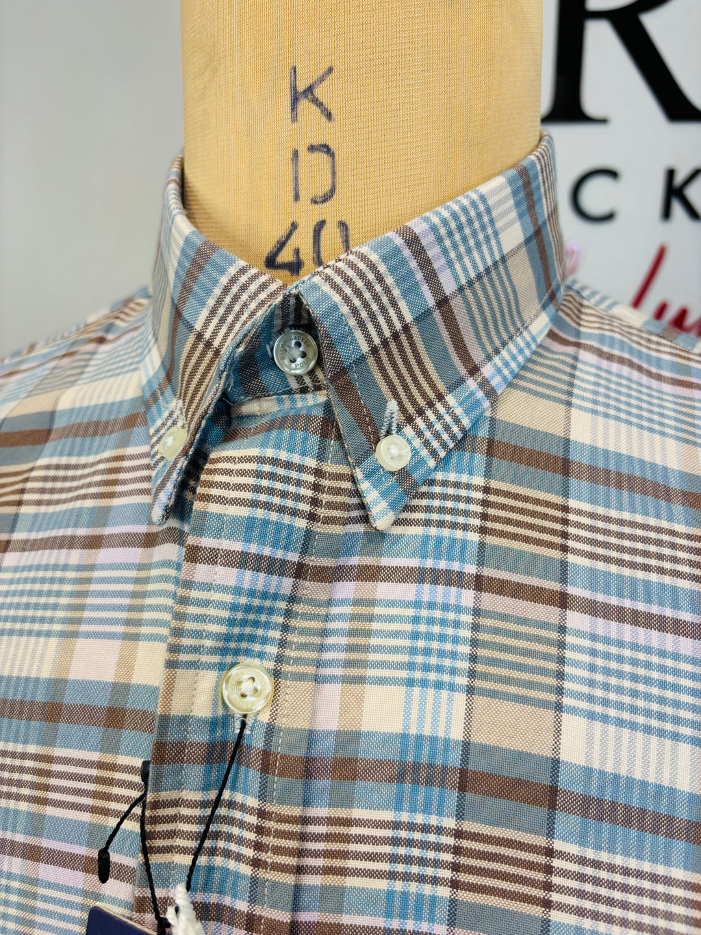 Men’s Pastel Multicolour Check Shirt - view 4