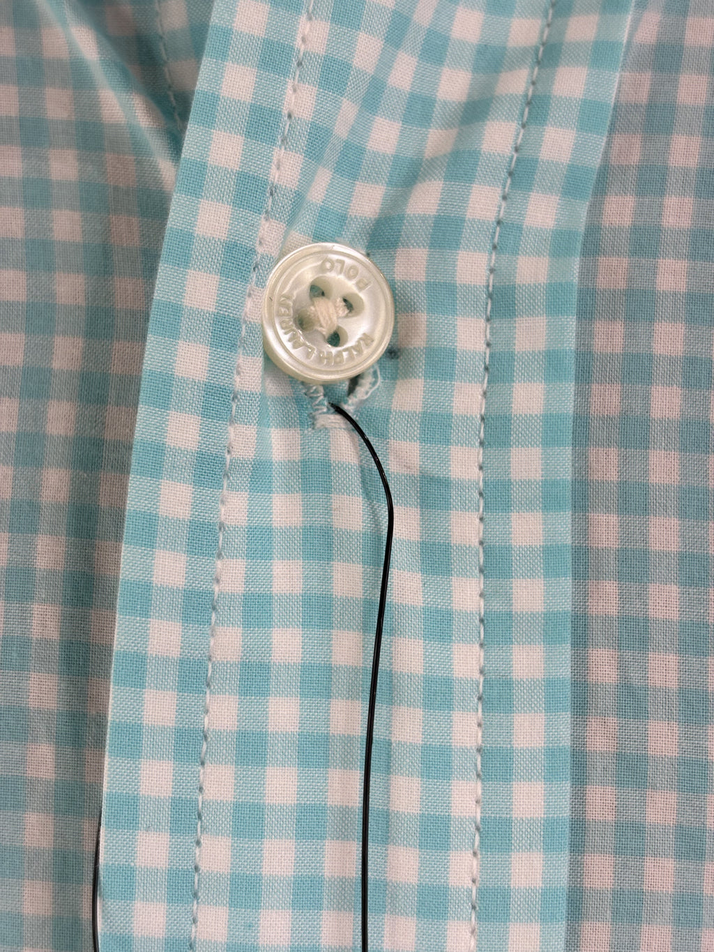 Men’s Aqua & White Gingham Shirt - view 6