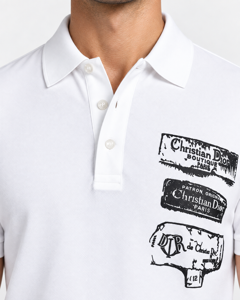 White Archive Label Graphic Polo Shirt - view 4