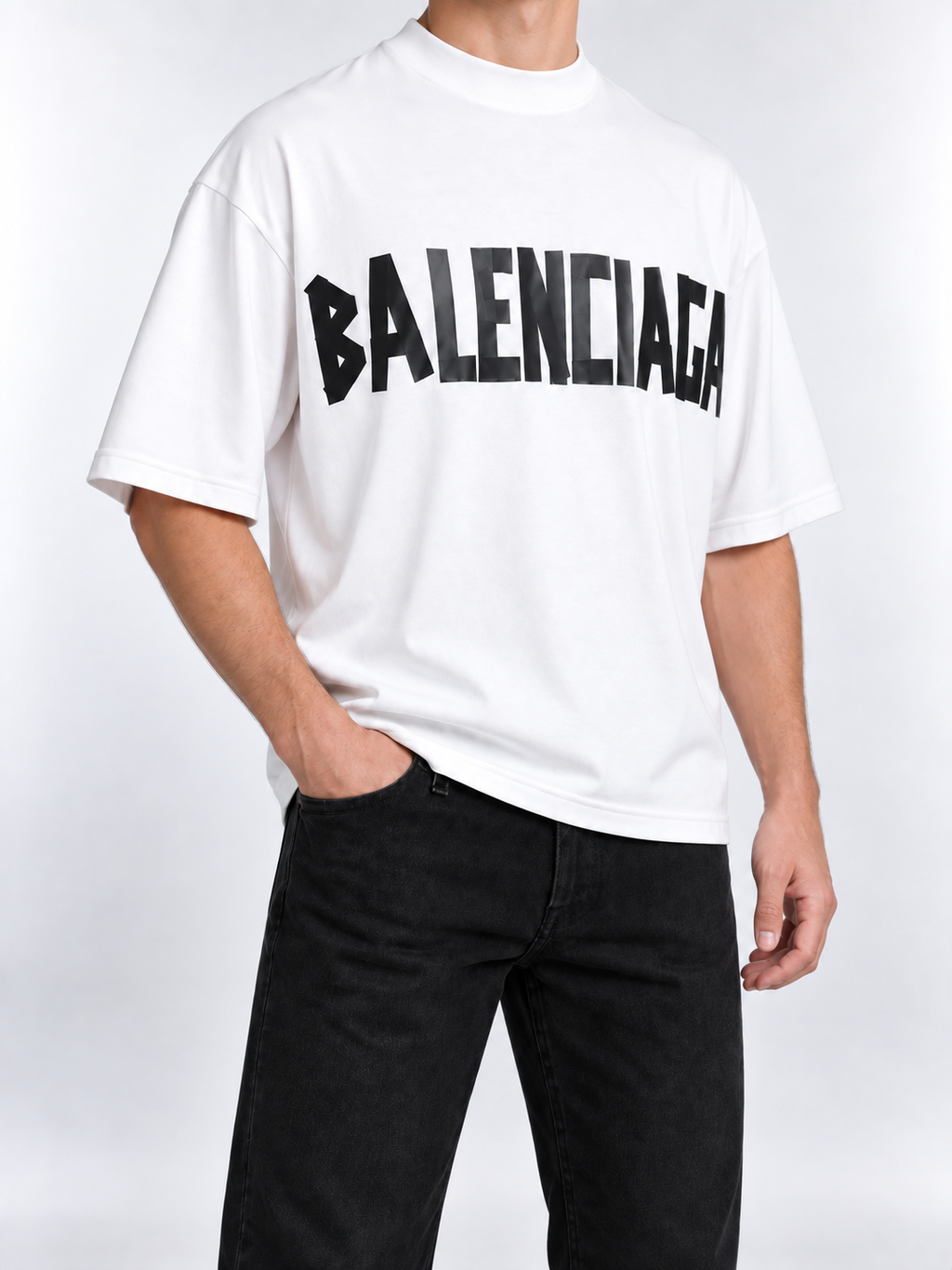 Men’s White Front & Back Logo T-Shirt - view 3