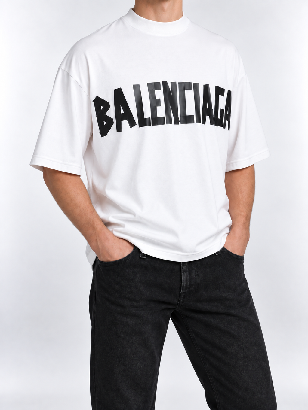 Men’s White Front & Back Logo T-Shirt - view 4