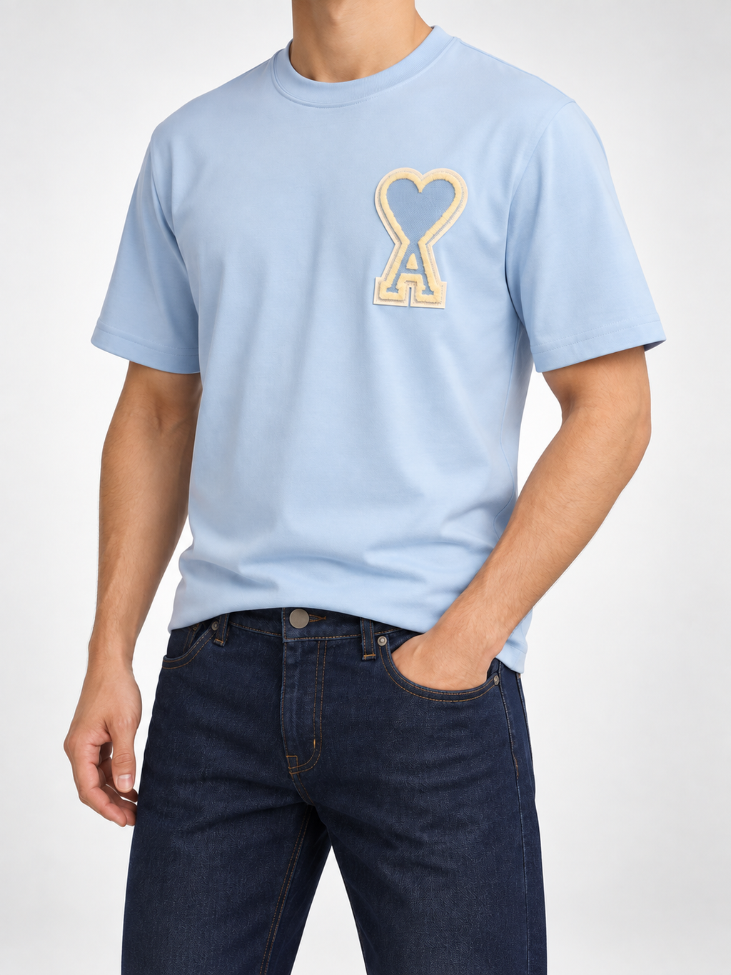 Men’s Powder Blue Heart-A T-Shirt - view 2
