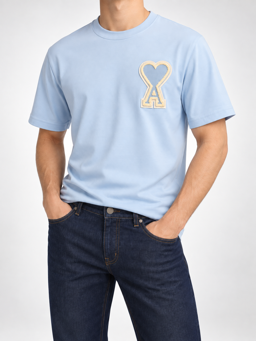 Men’s Powder Blue Heart-A T-Shirt - view 4