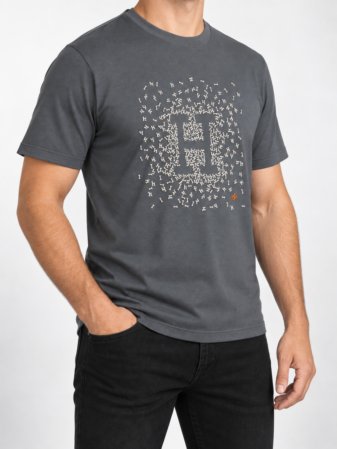 Men’s Slate Grey H Mosaic T-Shirt - view 2