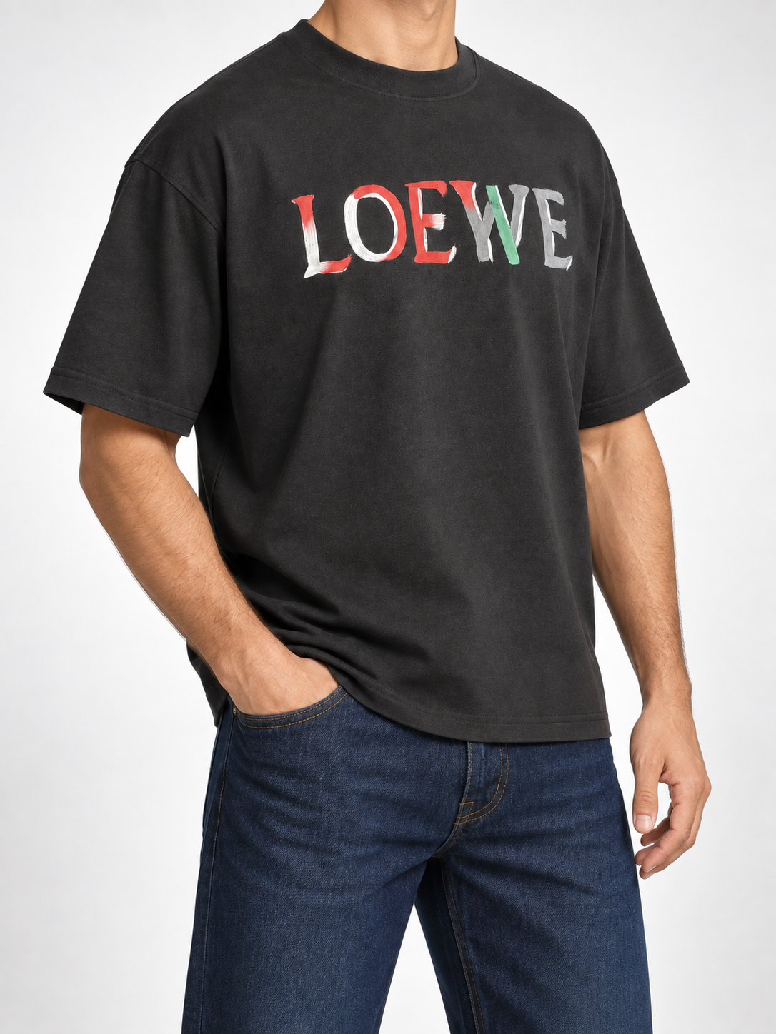 Men’s Black Painted Logo T-Shirt - view 2