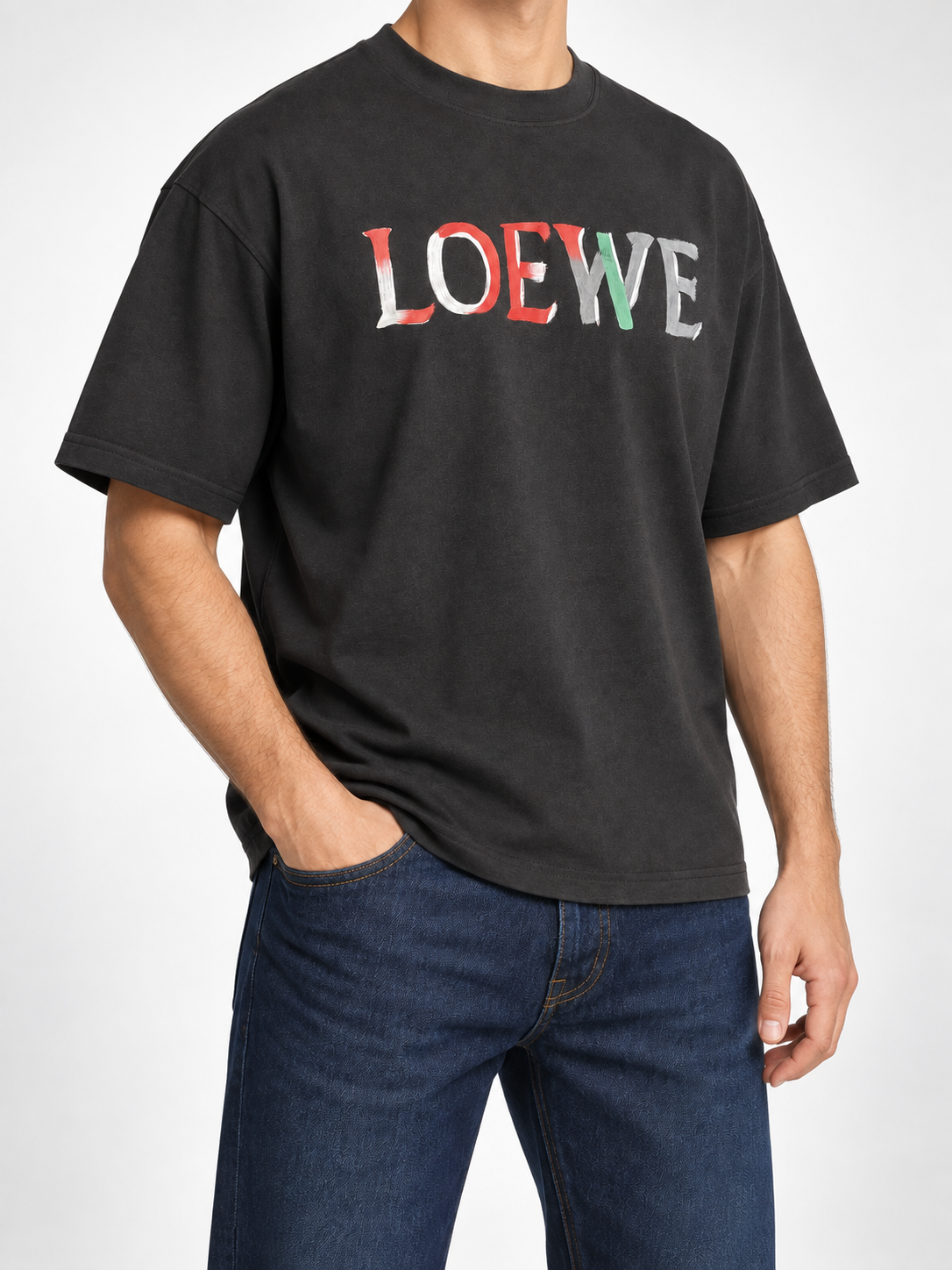 Men’s Black Painted Logo T-Shirt - view 3