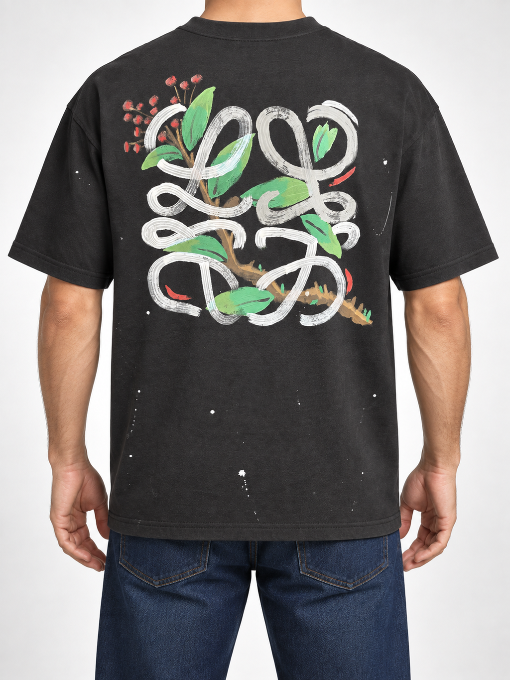 Men’s Black Painted Logo T-Shirt - view 4