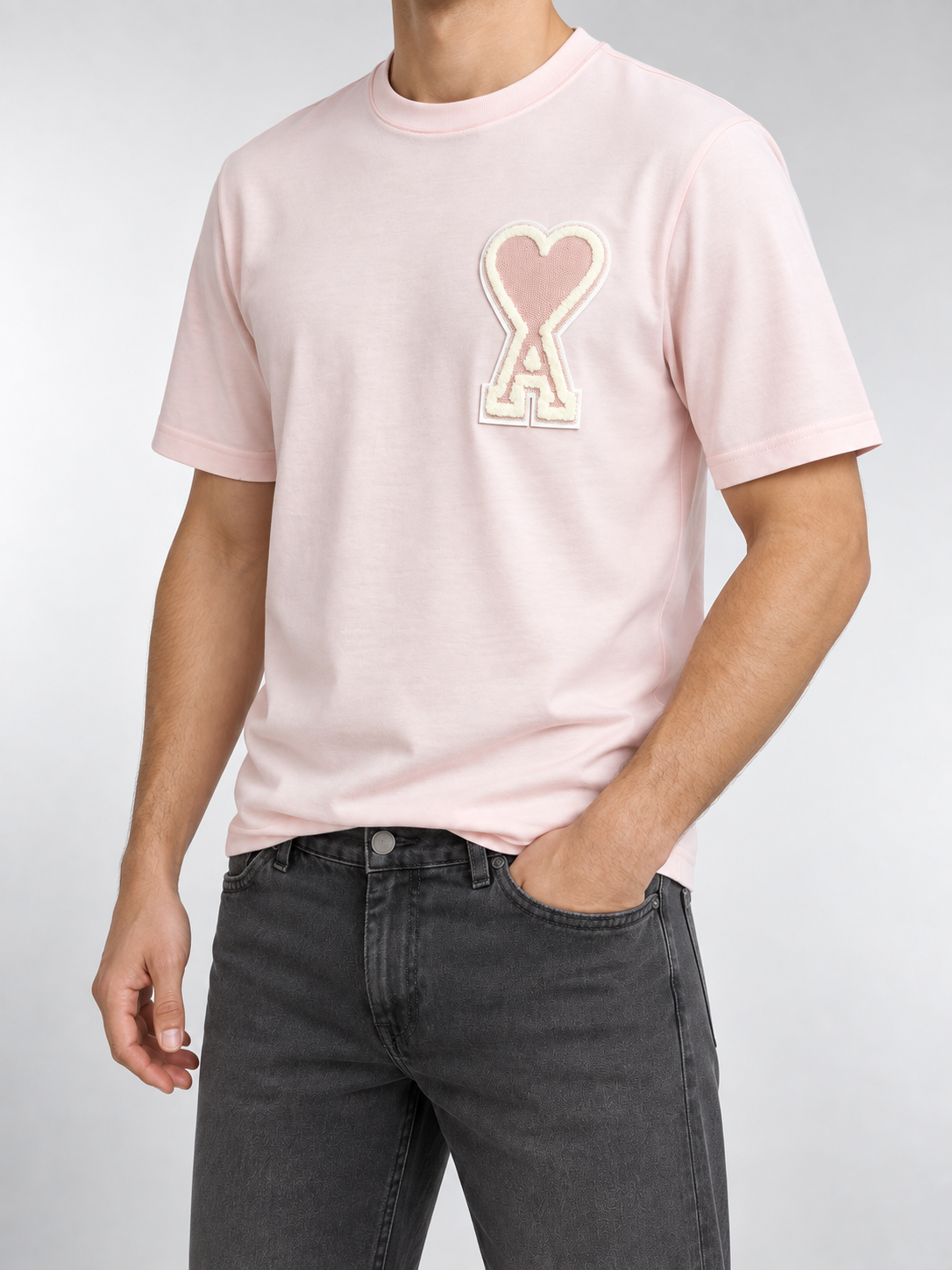 Men’s Blush Pink Heart-A T-Shirt - view 2