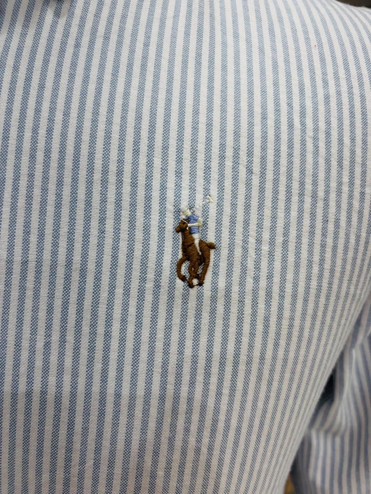 Men’s Sky Blue Fine-Stripe Shirt - view 4